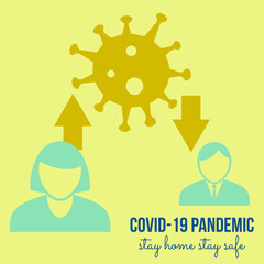 Covid-19 medical icon concept.  The Coronavirus is affecting many countries and territories around the world