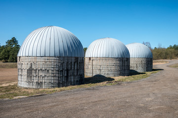 Obraz premium agro-processing and manufacturing plant for processing and silver silos for drying cleaning and storage of chemical fertilizer warehouse