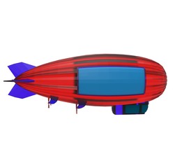 3d illustration of the airship
