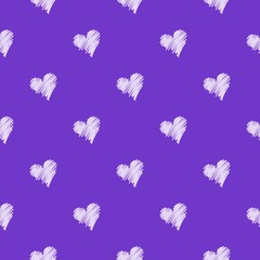 Seamless heart shaped pattern. Design element for websites, wallpapers, birthday card, scrapbooking, fabric print, pattern textile print, baby shower invitation. 