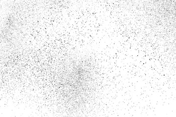Distressed black texture. Dark grainy texture on white background. Dust overlay textured. Grain noise particles. Rusted white effect. Grunge design elements. Vector illustration, EPS 10.