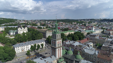 Fototapeta na wymiar Lviv city center. Ukraine.
