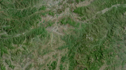 Selenge, Mongolia - outlined. Satellite