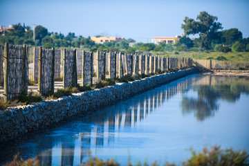 The magnificent Salinas de Santa Pola Natural Park. Province of Alicante. Spain