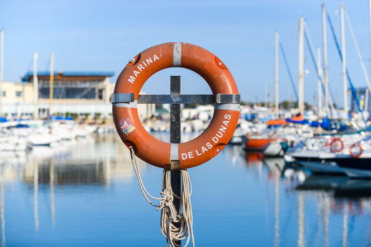 Yacht port near the town of Guardamar del Segura. Province of Alicante. Spain