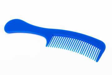 blue comb on a white background