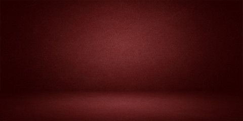 
Empty red studio room, used as background for display your products 