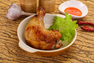 Roasted chicken leg