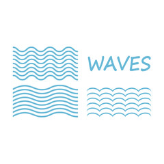 Waves outline icon, modern minimal flat design style. Wave thin line symbol, stock vector illustration