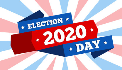 2020 USA election day  banner background design 