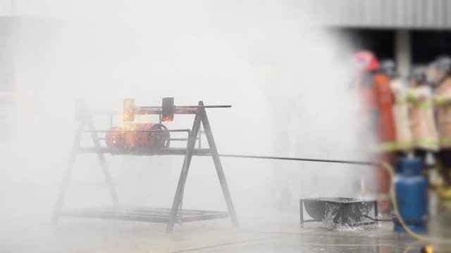 Firefighter Practice a fire dril