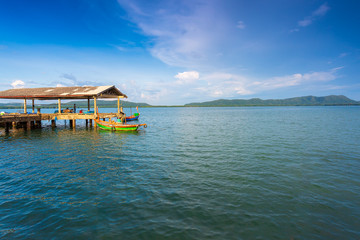 Fototapeta na wymiar Fishing village,Multicolored fishing boats