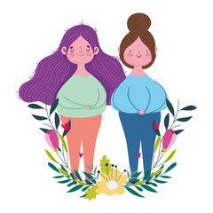 happy mothers day, women flowers decoration celebration design