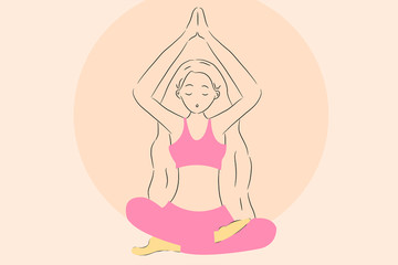 Obraz na płótnie Canvas yoga woman vector illustration