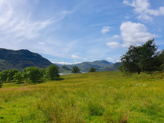 A typical view of the Bristish Lake District National Park om a clear, sunny day