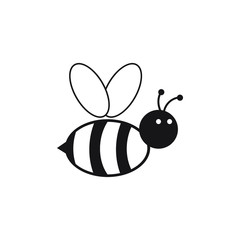 Honey bee icon design isolated on white background
