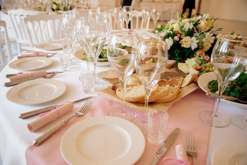 Wedding table setting