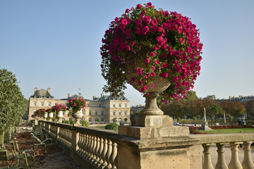 Vases du jardin du Luxembourg à Paris, France