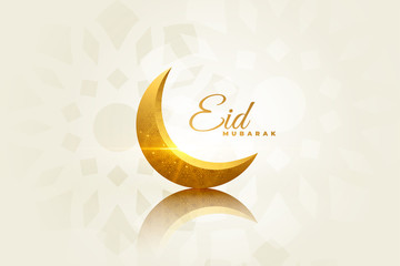 eid mubarak beautiful greeting with decorative moon