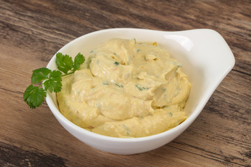 Hummus snack with olive oil