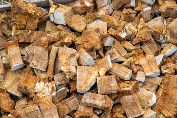 Hoof Fungus chopped into pieces for beekeeping. Mushroom tinder for lighting the smoker.