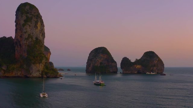 Drone shot of beautiful Thailand island view