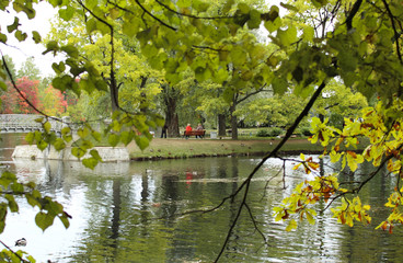 Gatchina, Leningrad Oblast, Russia. Autumn, water, lake.