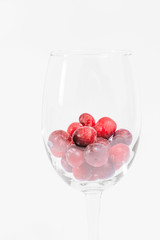 red berries on a white background