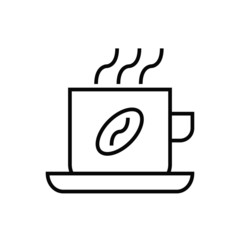 Coffee cup vector icon. Coffee cup illustration. Coffee cup line icon.