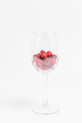 red berries on a white background