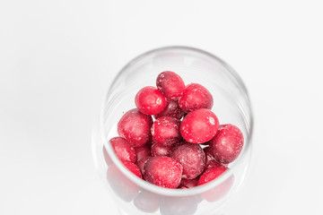 red berries on a white background