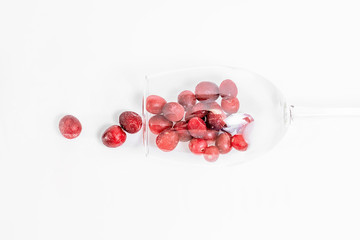red berries on a white background
