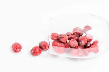 red berries on a white background