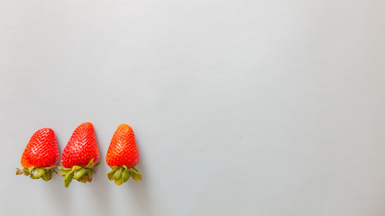 Two Strawberry for white background