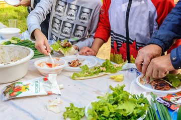 Food photo of tasty and healthy food