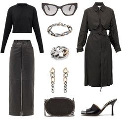Beautiful collage of fashionable clothes, shoes and accessories for women
