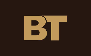 BT or TB and B, T Uppercase Letter Initial Logo Design, Vector Template