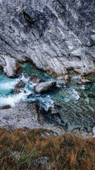 Lammerklamm in Scheffau in Österreich, wilder Bergbach