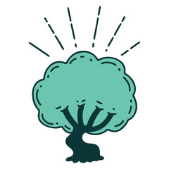 traditional tattoo style tree