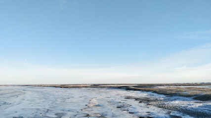 Vereister See in Island