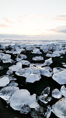 Diamond Beach Island Eis Eisberge am Stran