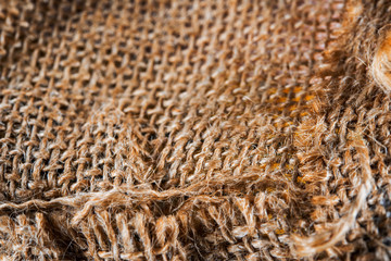 large burlap background with sunlight