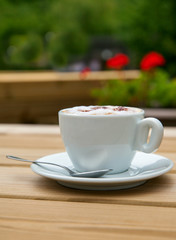 Cup of coffee on the table