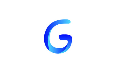 G or GG Uppercase Letter Initial Logo Design, Vector Template