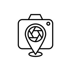 Camera Icon Logo Vector Illustration. Photo Camera icon design vector template. Trendy Camera icon flat design vector for website, symbol, logo, icon, sign, app, UI.