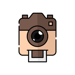 Camera Icon Logo Vector Illustration. Photo Camera icon design vector template. Trendy Camera icon flat design vector for website, symbol, logo, icon, sign, app, UI.