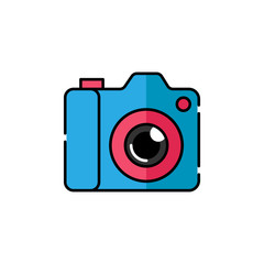 Camera Icon Logo Vector Illustration. Photo Camera icon design vector template. Trendy Camera icon flat design vector for website, symbol, logo, icon, sign, app, UI.