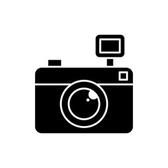 Camera Icon Logo Vector Illustration. Photo Camera icon design vector template. Trendy Camera icon flat design vector for website, symbol, logo, icon, sign, app, UI.