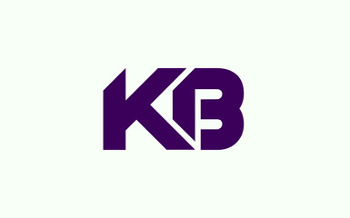 Fototapeta premium KB or BK and K, B Uppercase Letter Initial Logo Design, Vector Template
