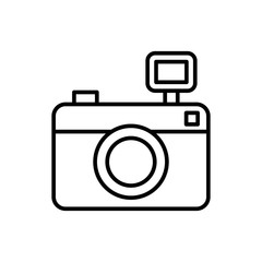 Camera Icon Logo Vector Illustration. Photo Camera icon design vector template. Trendy Camera icon flat design vector for website, symbol, logo, icon, sign, app, UI.